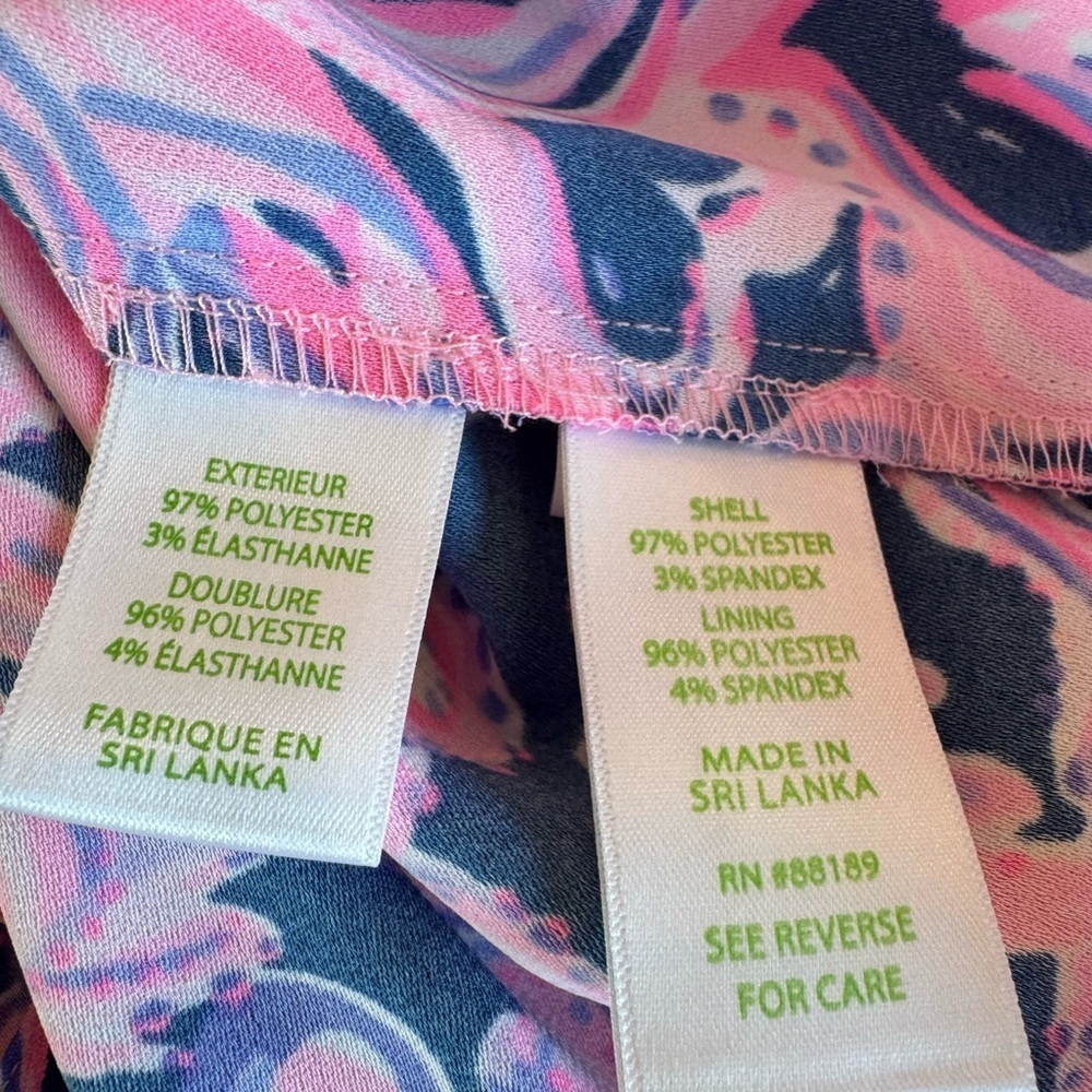 Lilly Pulitzer Pink and Blue Heart Cheetah Skort Dress Slit Side / 6 - Picture 12 of 15